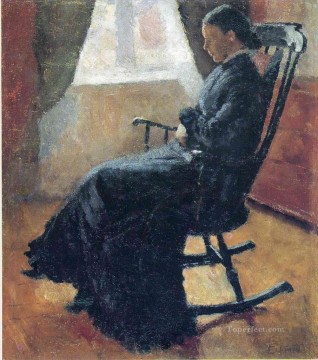 抽象的かつ装飾的 Painting - ロッキングチェアのカレンおばさん 1883年 エドヴァルド・ムンク 表現主義